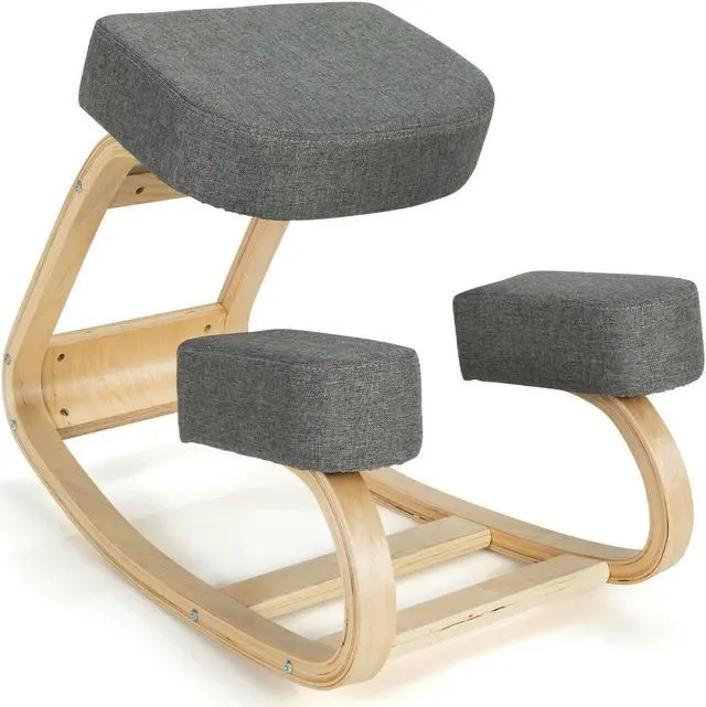 Main image of SlickBlue Ergonomic Kneeling Chair Rocking Office Desk Stool Upright Posture-Gray