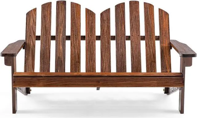 Alt view image 2 of 7 - SlickBlue 2 Person Adirondack Chair with High Backrest