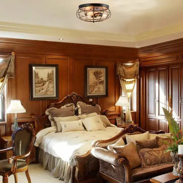 Main image of SlickBlue Semi Flush Mount Ceiling Light with Industrial Retro Design