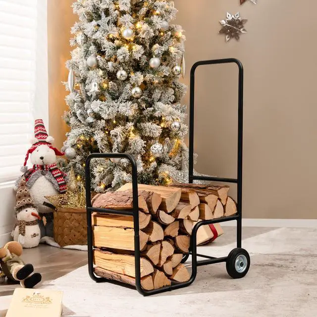 Alt view image 2 of 7 - SlickBlue Firewood Log Cart Carrier with Anti-Slip and Wear-Resistant Wheels