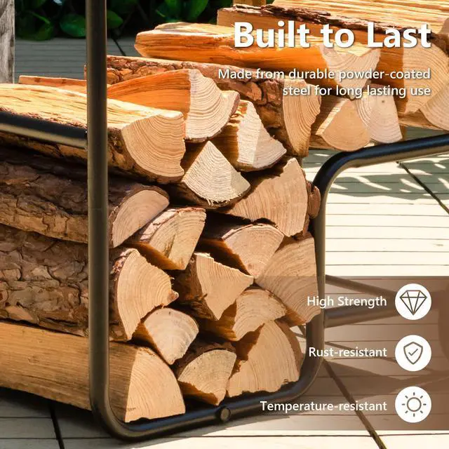 Alt view image 5 of 7 - SlickBlue Firewood Log Cart Carrier with Anti-Slip and Wear-Resistant Wheels