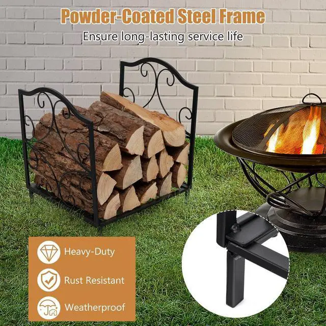 Alt view image 3 of 7 - SlickBlue Heavy-Duty Steel Firewood Log Rack