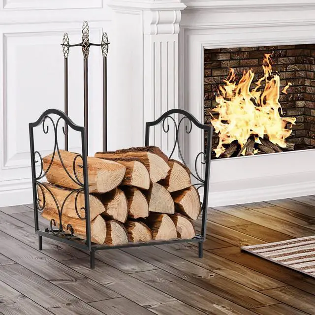 Alt view image 2 of 7 - SlickBlue Heavy-Duty Steel Firewood Log Rack