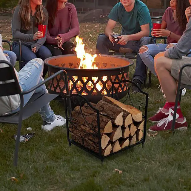 Alt view image 6 of 7 - SlickBlue Heavy-Duty Steel Firewood Log Rack