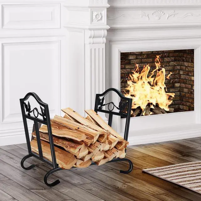 Alt view image 4 of 7 - SlickBlue Foldable Firewood Log Rack Steel Wood Storage Holder