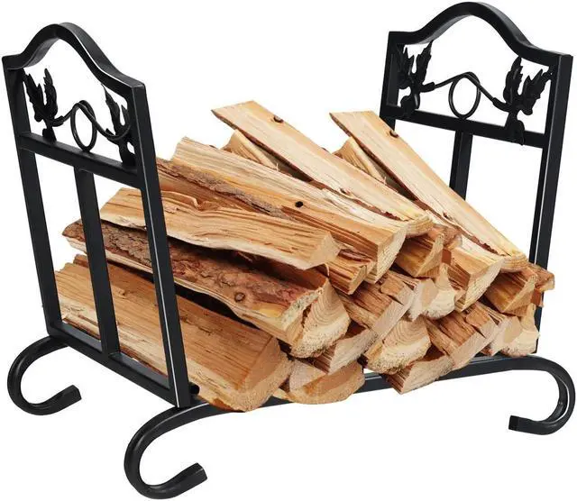Alt view image 2 of 7 - SlickBlue Foldable Firewood Log Rack Steel Wood Storage Holder