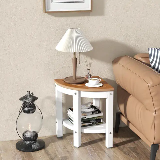 Alt view image 2 of 6 - SlickBlue Heavy Duty Corner Shower Bench Stool with Storage Shelf for Shaving Legs