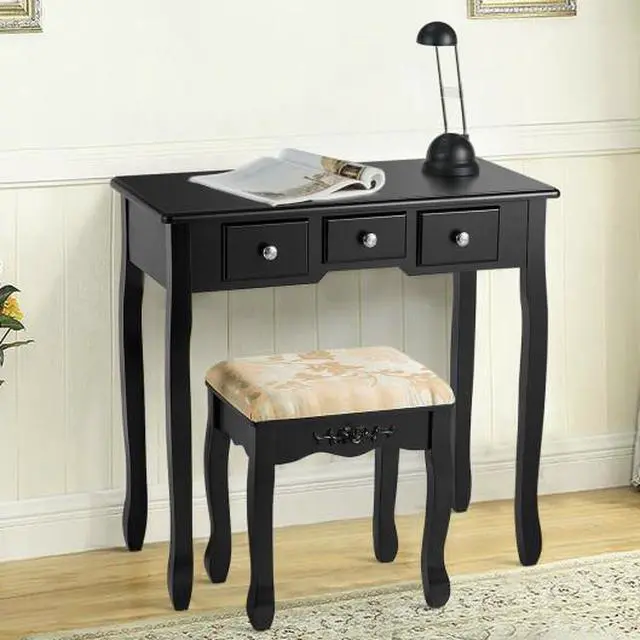 Alt view image 2 of 3 - SlickBlue Vanity Make Up Table Set Dressing Table Set with 5 Drawers