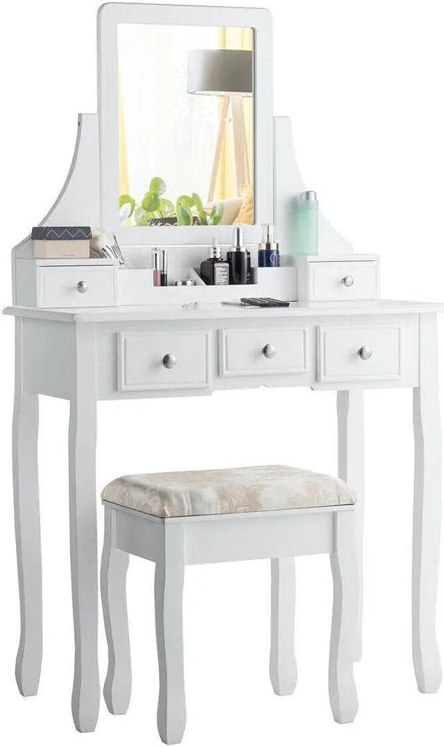 Main image of SlickBlue 5 Drawers Removable Box Makeup Dressing Vanity Set