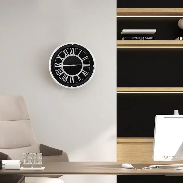 Alt view image 5 of 7 - SlickBlue 13.5 Inch Silent Wall Clock with Silver Frame