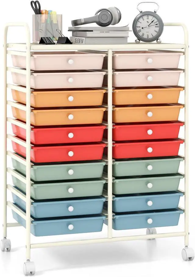 Main image of SlickBlue 20 Drawers Rolling Storage Cart Studio Organizer
