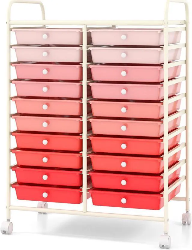 Alt view image 3 of 7 - SlickBlue 20 Drawers Rolling Storage Cart Studio Organizer