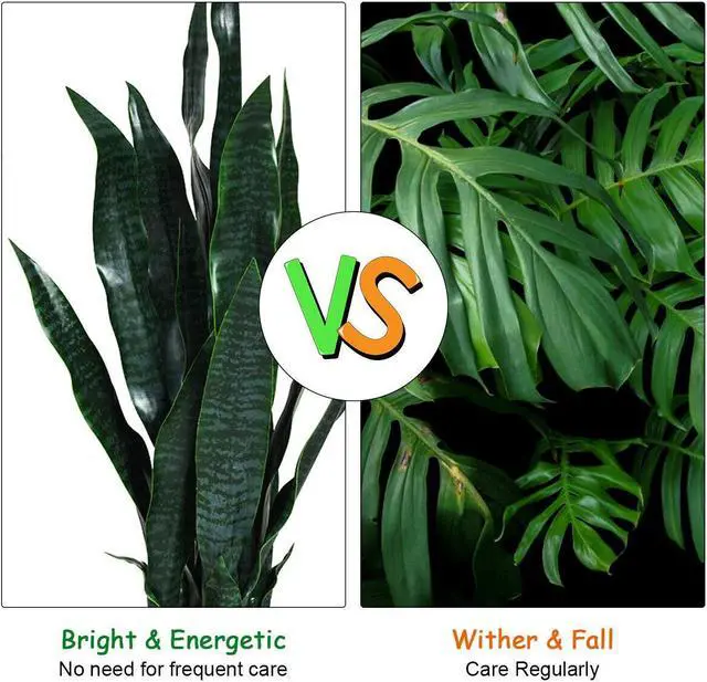 Alt view image 5 of 7 - SlickBlue 35.5 Inch  Indoor-Outdoor Artificial Fake Snake Plant