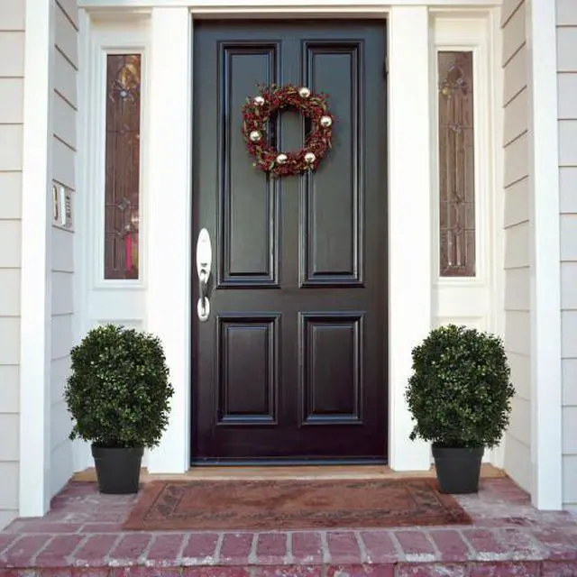 Alt view image 2 of 3 - SlickBlue 2 Pieces 24 Inch Artificial Decoration Boxwood Topiary Ball Tree