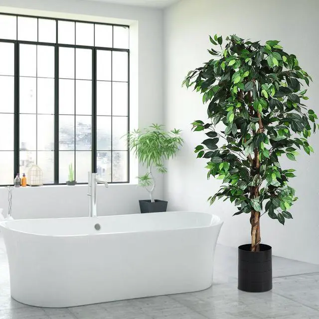 Alt view image 6 of 7 - SlickBlue 6 Feet Artificial Ficus Silk Tree