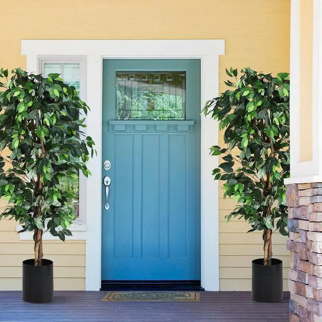 Alt view image 2 of 7 - SlickBlue 6 Feet Artificial Ficus Silk Tree