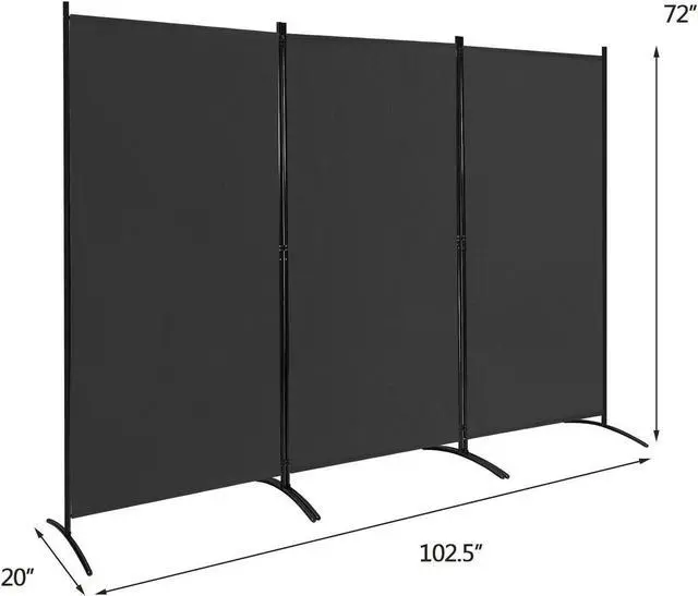 Alt view image 3 of 7 - SlickBlue 3-Panel Room Divider Folding Privacy Partition Screen for Office Room