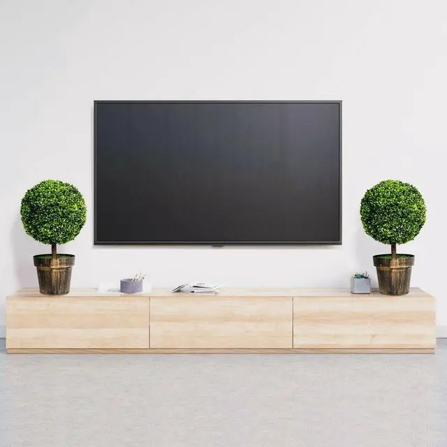 Alt view image 4 of 7 - SlickBlue 2 Pieces 24 Inch Artificial Boxwood Topiary Ball Tree for House and Office