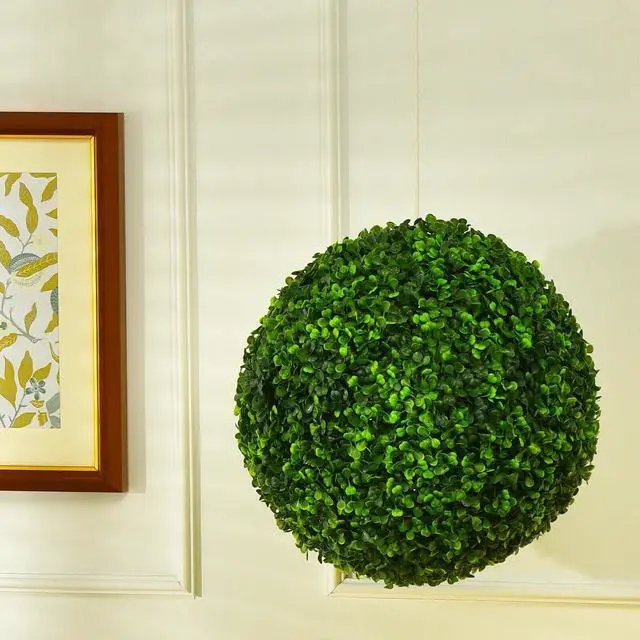 Alt view image 7 of 7 - SlickBlue 2 Pieces 15.7 Inch Artificial Boxwood Topiary Ball Tree Set
