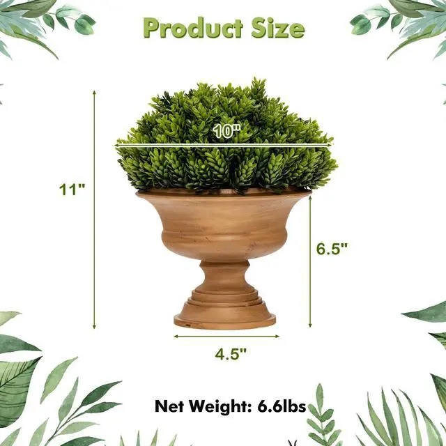 Alt view image 3 of 7 - SlickBlue 4 Pack Artificial Boxwood Topiary Trees