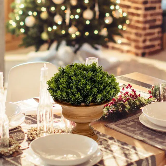 Alt view image 2 of 7 - SlickBlue 4 Pack Artificial Boxwood Topiary Trees