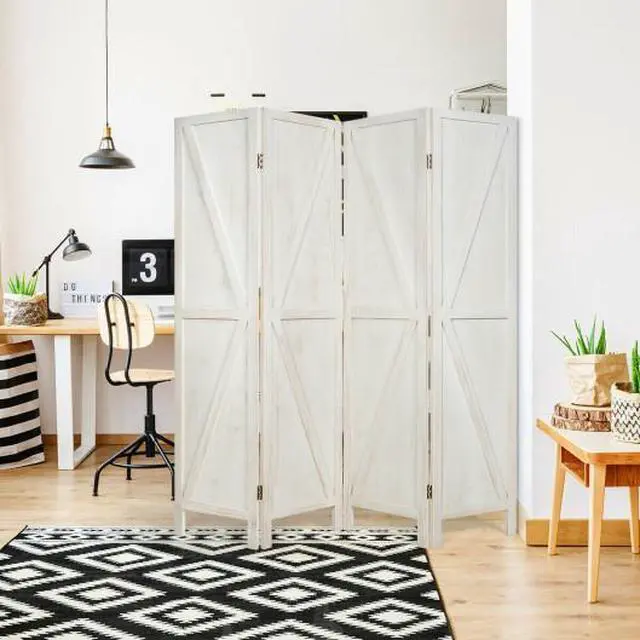 Alt view image 2 of 3 - SlickBlue 4 Panels Folding Wooden Room Divider