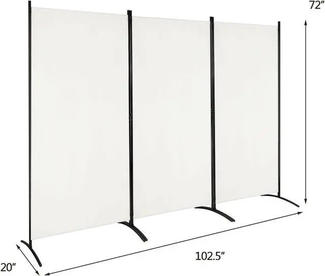 Alt view image 3 of 7 - SlickBlue 3-Panel Room Divider Folding Privacy Partition Screen for Office Room