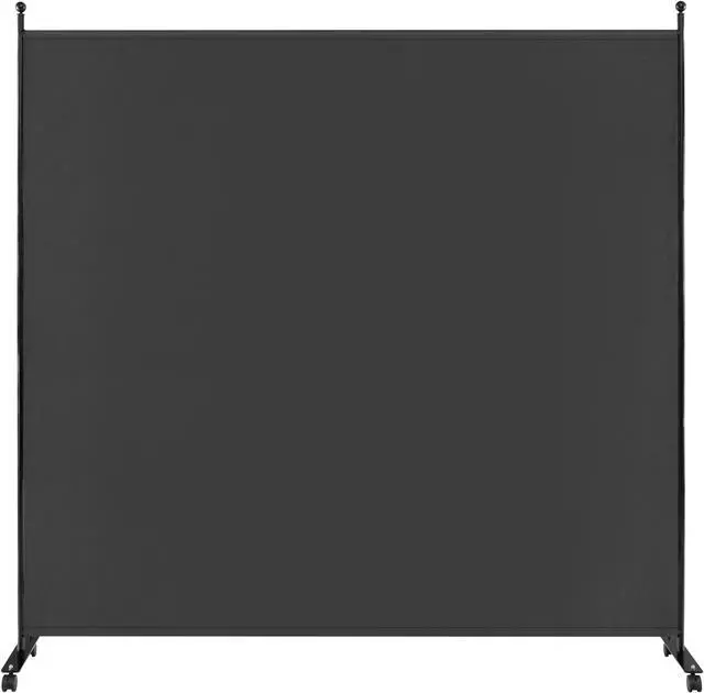 Alt view image 2 of 7 - SlickBlue 6 Feet Single Panel Rolling Room Divider with Smooth Wheels