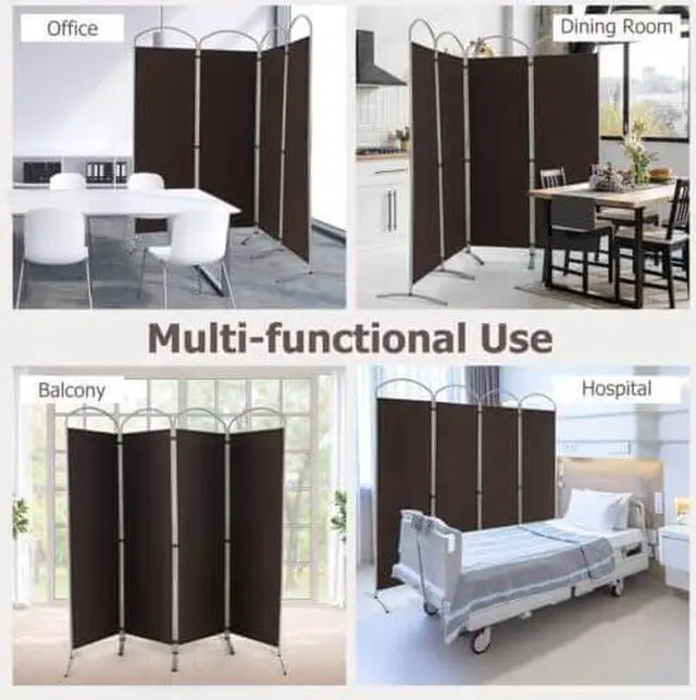 Alt view image 3 of 7 - SlickBlue 6.2Ft Folding 4-Panel Room Divider for Home Office Living Room
