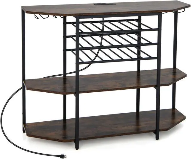 Main image of SlickBlue 3-Tier Wine Bar Cabinet with Storage Shelves