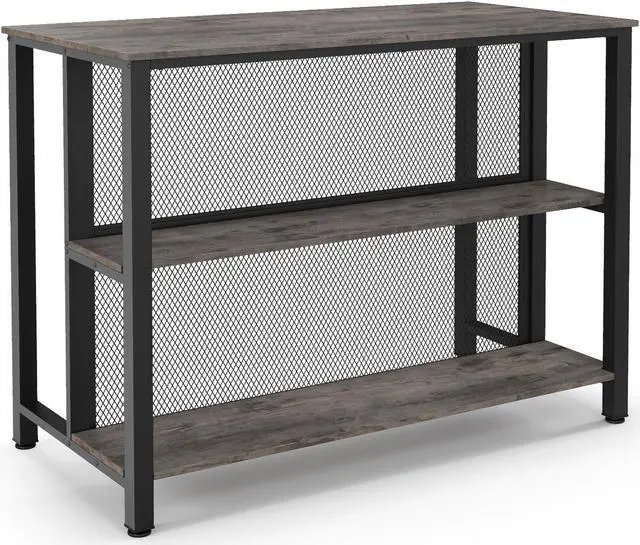 Main image of SlickBlue 36" 3-Tier Bar Table with Storage Metal Frame Adjustable Foot Pads for Dining Room