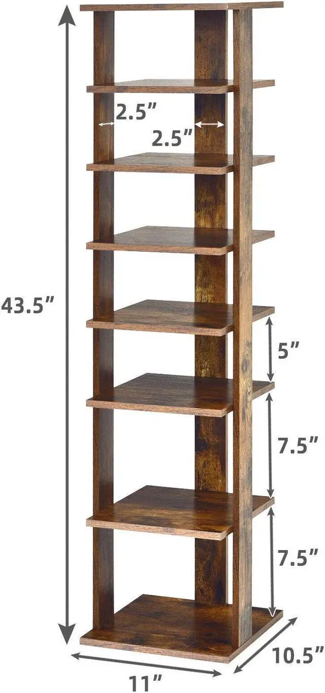 Alt view image 5 of 7 - SlickBlue 7-Tier Shoe Rack Practical Free Standing Shelves Storage Shelves
