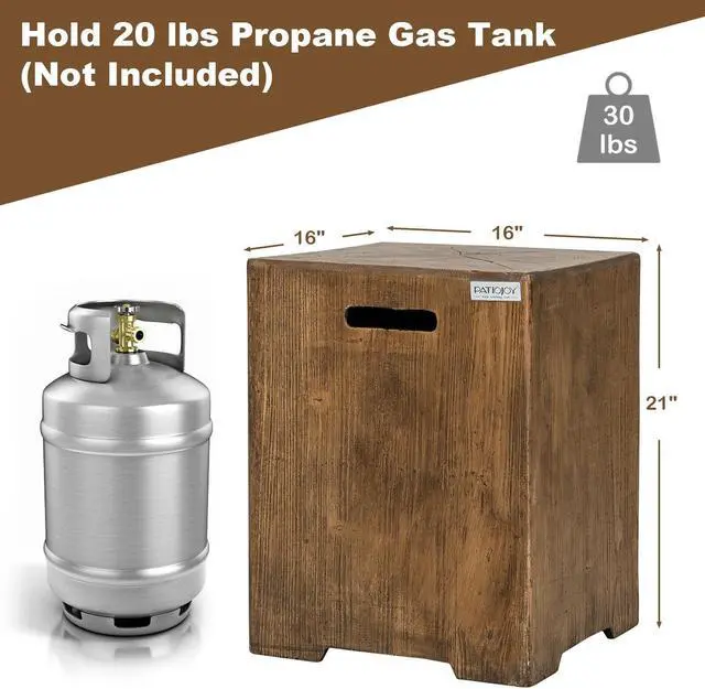 Alt view image 2 of 7 - SlickBlue 16" Outdoor Hideaway Table Cover for Standard 20 LBS Propane Tank-B