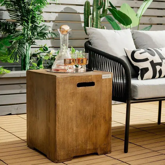 Alt view image 4 of 7 - SlickBlue 16" Outdoor Hideaway Table Cover for Standard 20 LBS Propane Tank-B