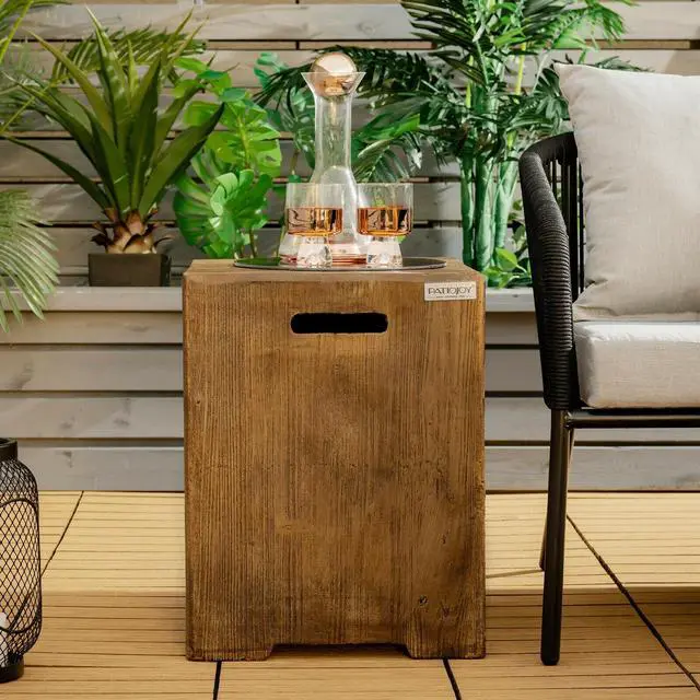 Alt view image 7 of 7 - SlickBlue 16" Outdoor Hideaway Table Cover for Standard 20 LBS Propane Tank-B