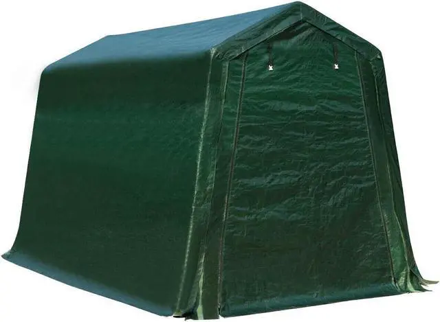 Alt view image 7 of 7 - SlickBlue Outdoor Carport Shed with Sidewalls and Waterproof Ripstop Cover-7 x 12 ft