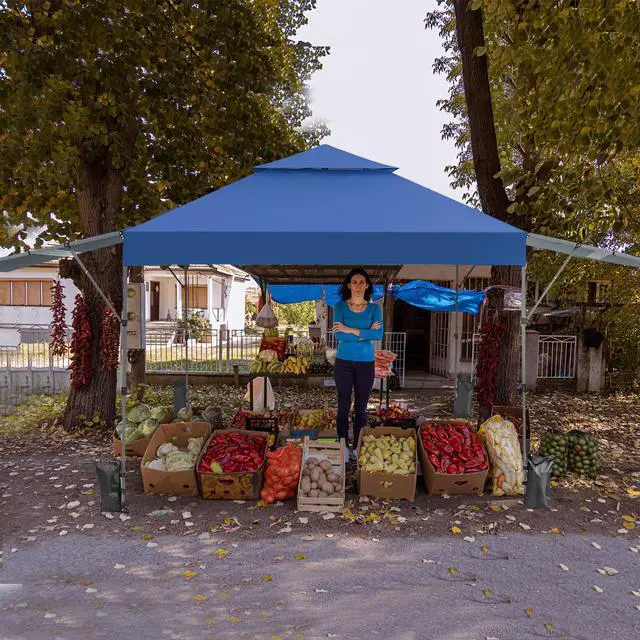 Alt view image 3 of 7 - SlickBlue 10 x 17.6 Feet Outdoor Instant Pop-up Canopy Tent with Dual Half Awnings