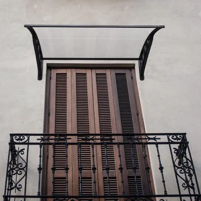 Alt view image 5 of 7 - SlickBlue 40 x 40 Inch Outdoor Polycarbonate Front Door Window Awning Canopy