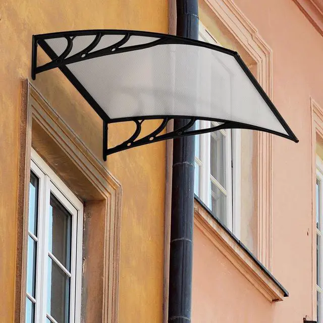 Alt view image 4 of 7 - SlickBlue 40 x 40 Inch Outdoor Polycarbonate Front Door Window Awning Canopy