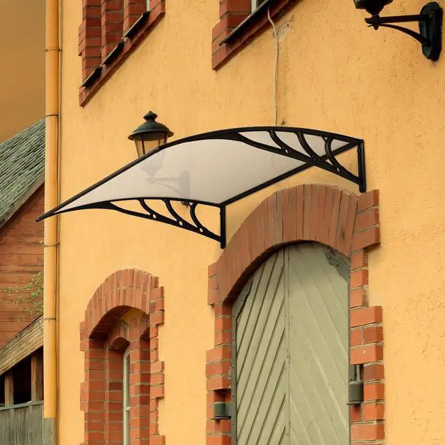 Alt view image 6 of 7 - SlickBlue 40 x 40 Inch Outdoor Polycarbonate Front Door Window Awning Canopy
