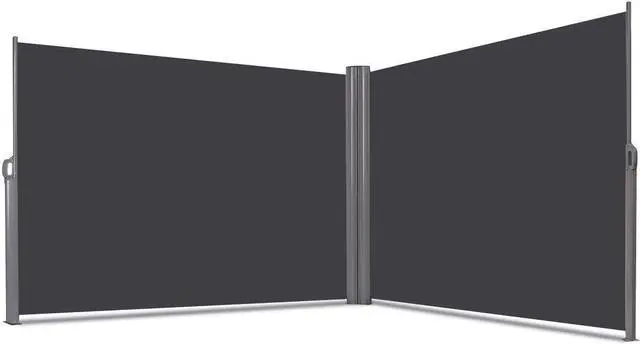 Main image of SlickBlue 237 x 63 Inch Patio Retractable Double Folding Side Awning Screen Divider