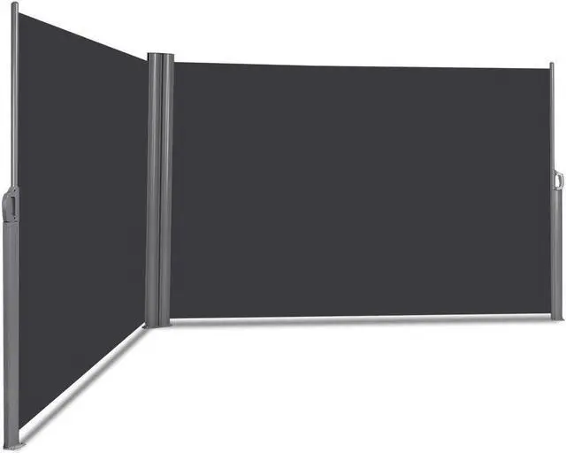 Alt view image 3 of 7 - SlickBlue 237 x 63 Inch Patio Retractable Double Folding Side Awning Screen Divider