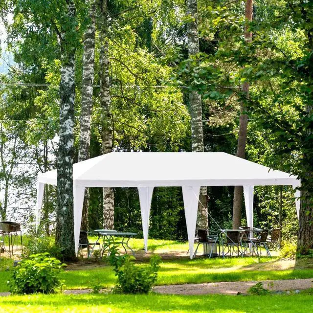 Alt view image 6 of 7 - SlickBlue 10 x 20 Feet 6 Sidewalls Canopy Tent with Carry Bag-White