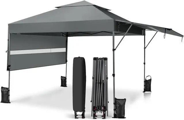 Main image of SlickBlue 10 x 17.6 Feet Outdoor Instant Pop-up Canopy Tent with Dual Half Awnings