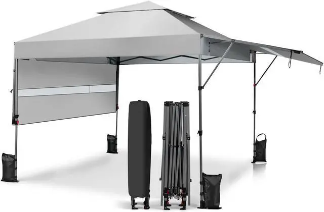 Main image of SlickBlue 10 x 17.6 Feet Outdoor Instant Pop-up Canopy Tent with Dual Half Awnings