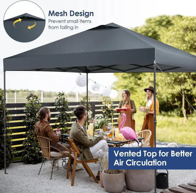 Alt view image 3 of 7 - SlickBlue 10 x 10 Feet Foldable Outdoor Instant Pop-up Canopy with Carry Bag