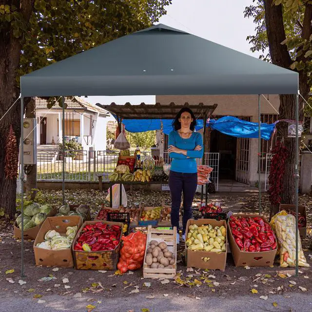 Alt view image 2 of 7 - SlickBlue 10 x 10 Feet Foldable Outdoor Instant Pop-up Canopy with Carry Bag