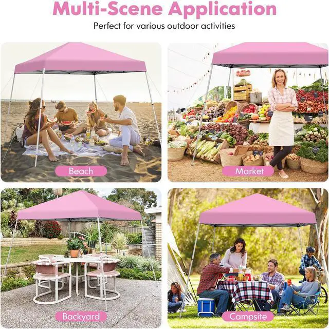 Alt view image 5 of 7 - SlickBlue 10 x 10 Feet Outdoor Instant Pop-up Canopy with Carrying Bag