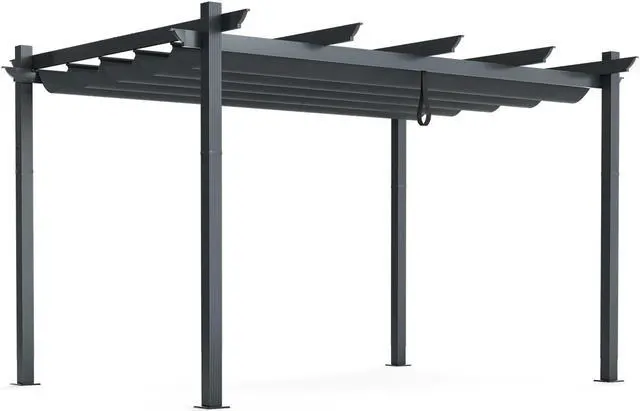 Main image of SlickBlue 10 x 13 Feet Outdoor Aluminum Retractable Pergola Canopy Shelter