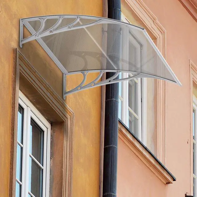 Alt view image 3 of 7 - SlickBlue 40 x 40 Inch Outdoor Polycarbonate Front Door Window Awning Canopy